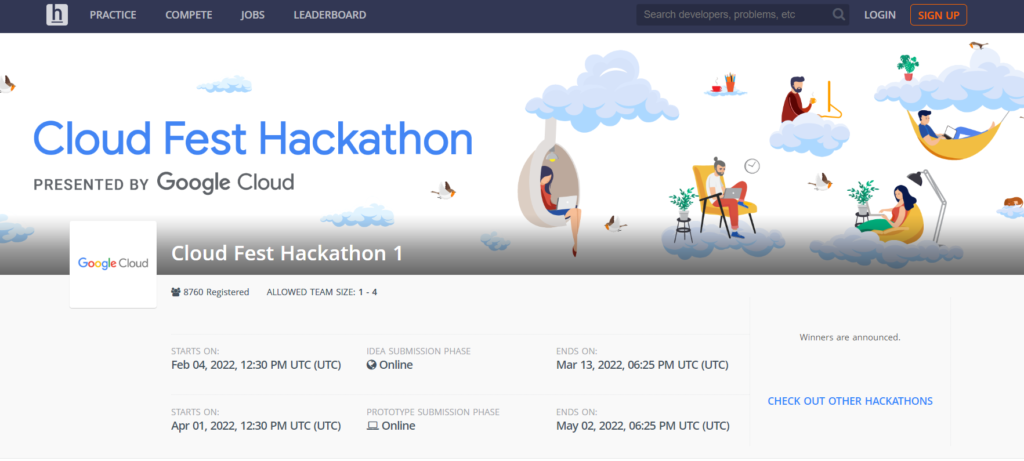 Google Cloud Hackathon Best Websites to Find Hackathons