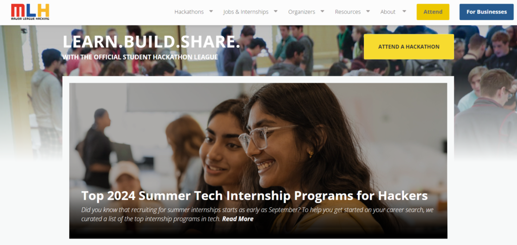 MLH Hackathon Best Websites to Find Hackathons