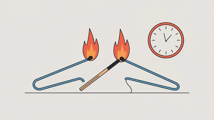 Measure 45 Minutes Using Two Identical Wires